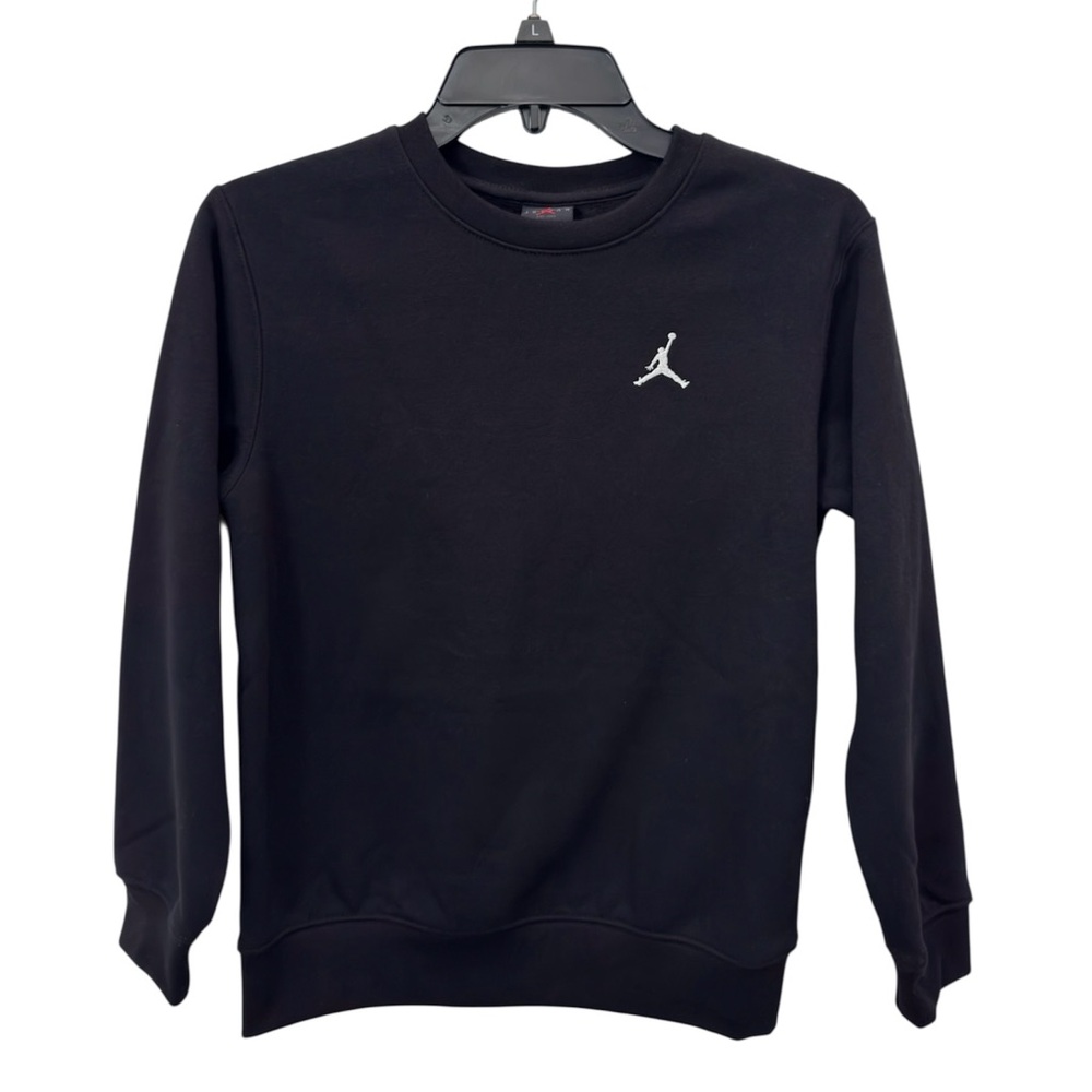 NWT Jordan Boys Brooklyn Fleece Essential Sweatshirt - Black (Youth M 10-12)